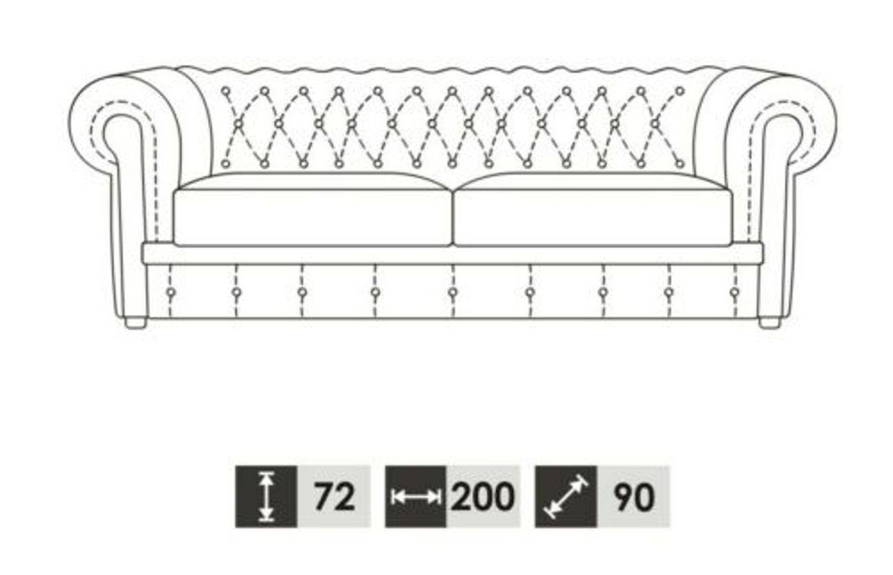 Modern Design Chesterfield-Sofa, Relax JVmoebel Sofas 3 Sofa Sitzer Polster Chesterfield