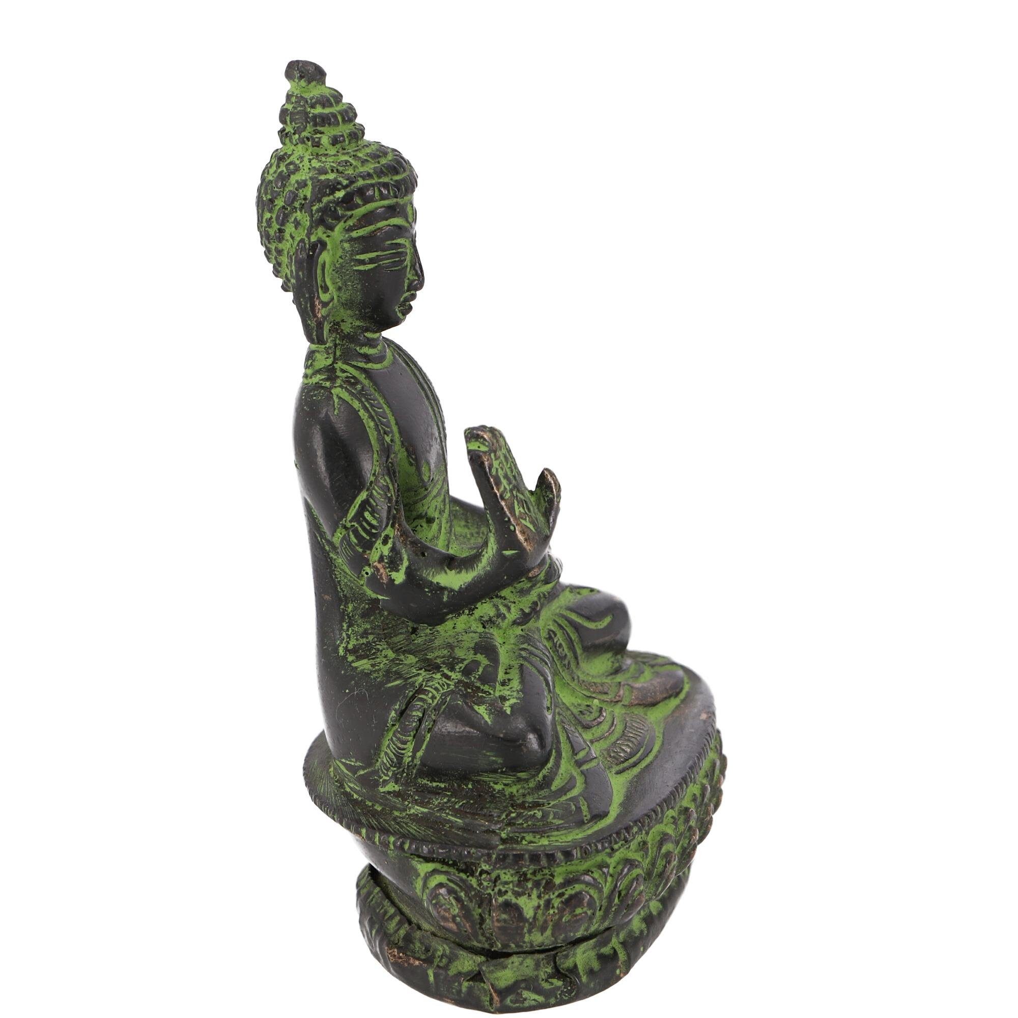 aus Messing Buddhafigur Statue Amoghasiddhi Buddha.. Guru-Shop Buddha