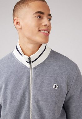 Ben Sherman Sweatshirt Pique Track Top Gestickets Abzeichen