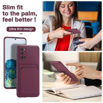 CoolGadget Handyhülle Card Case Handy Tasche für Samsung Galaxy S20 6,2 Zoll, Silikon Schutzhülle mit Kartenfach für Samsung Galaxy S20 Hülle