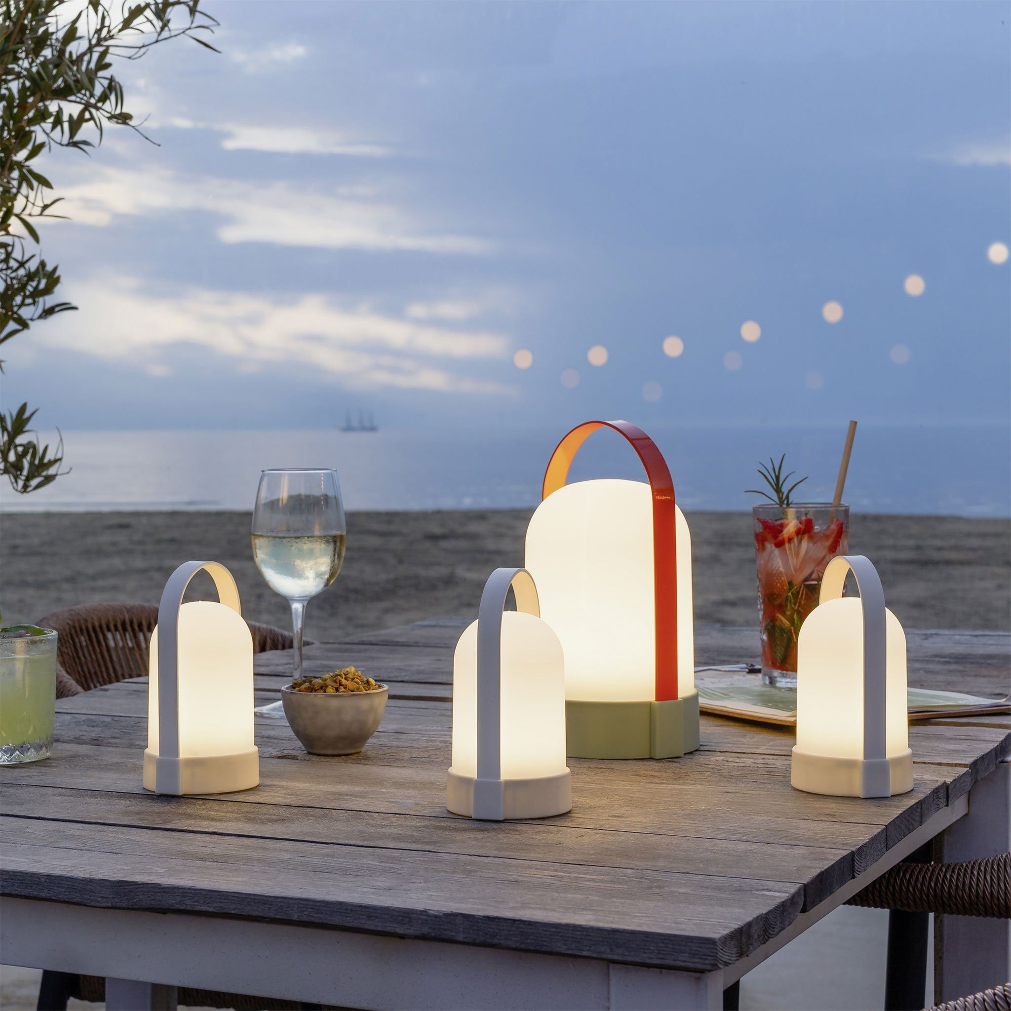Remember LED Tischleuchte URI Piccolos Pure, 3er Set, LED fest integriert, warmweiß