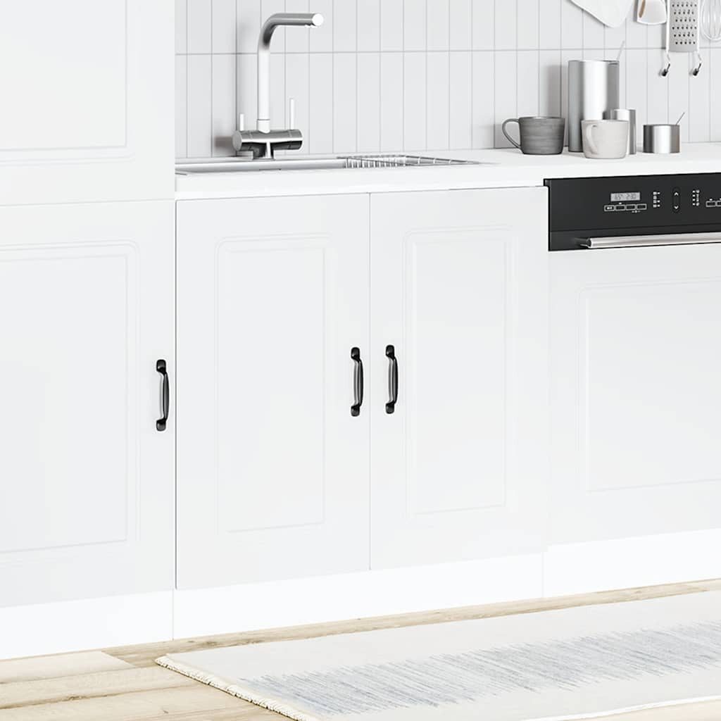 vidaXL Unterschrank NA Spülenunterschrank Kalmar Weiß 80x46x81,5 cm Spanplatte