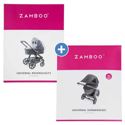 Zamboo Kinderwagen-Sonnenschutzhülle Erstlings- & Schutzset, Regenschutz, Regenverdeck & Sonnensegel, Sonnenschutz für Kinderwagen