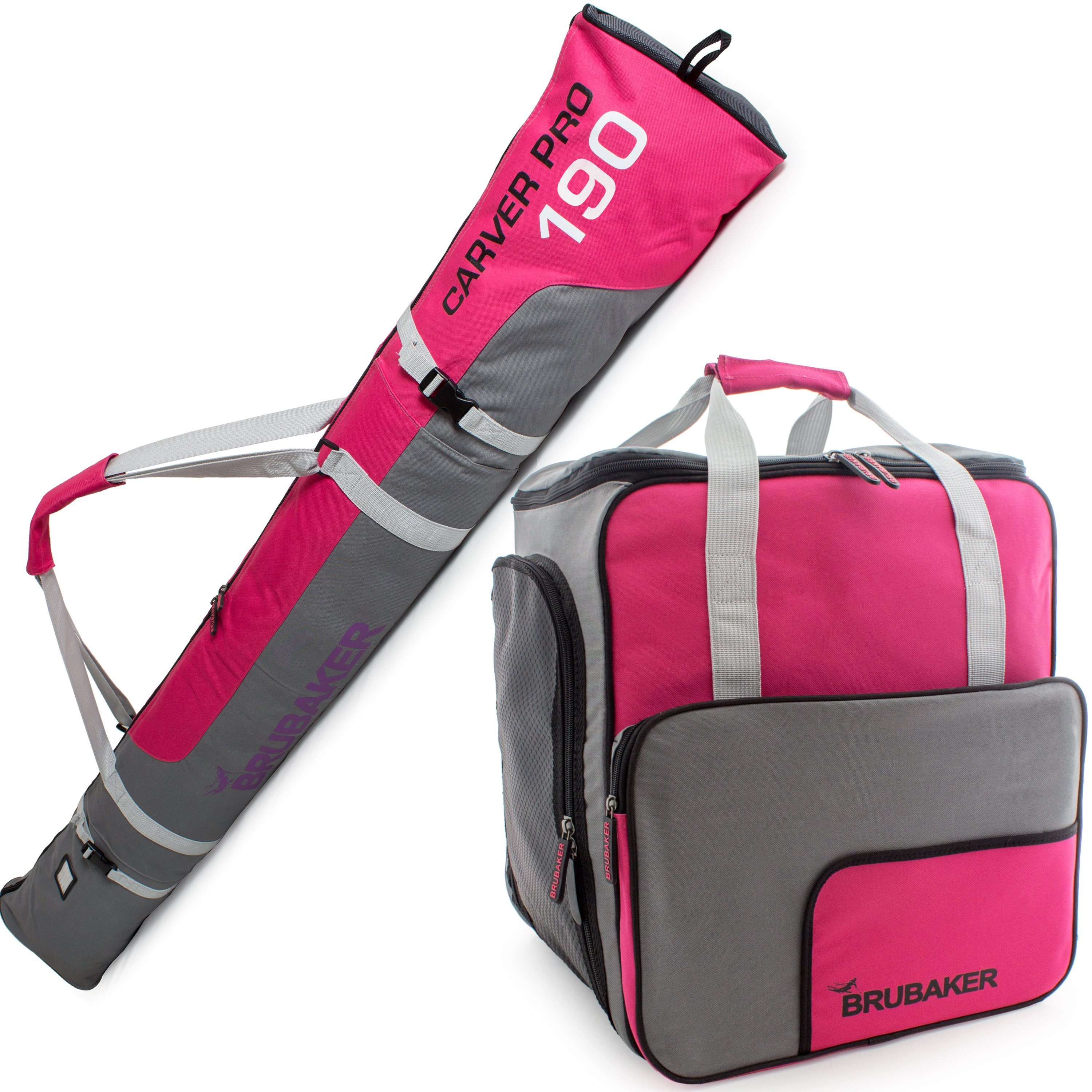 Sporttasche Carver Pro Skitasche Kombi Set (2-tlg., reißfest und nässeabweisend), Skisack und Skischuhtasche für 1 Paar Ski