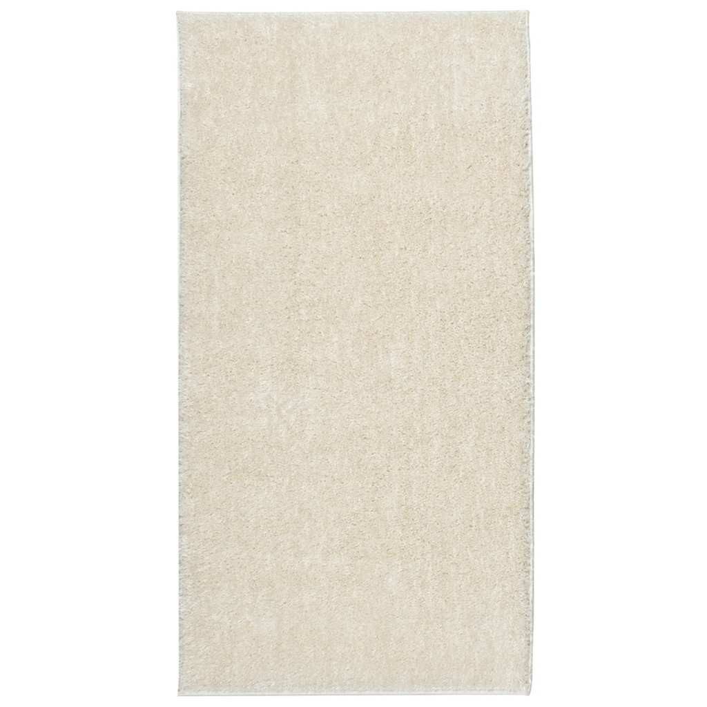 vidaXL Teppich Teppich ISTAN Hochflor Glänzend Creme 80x150 cm, Rechteckig, günstig online kaufen