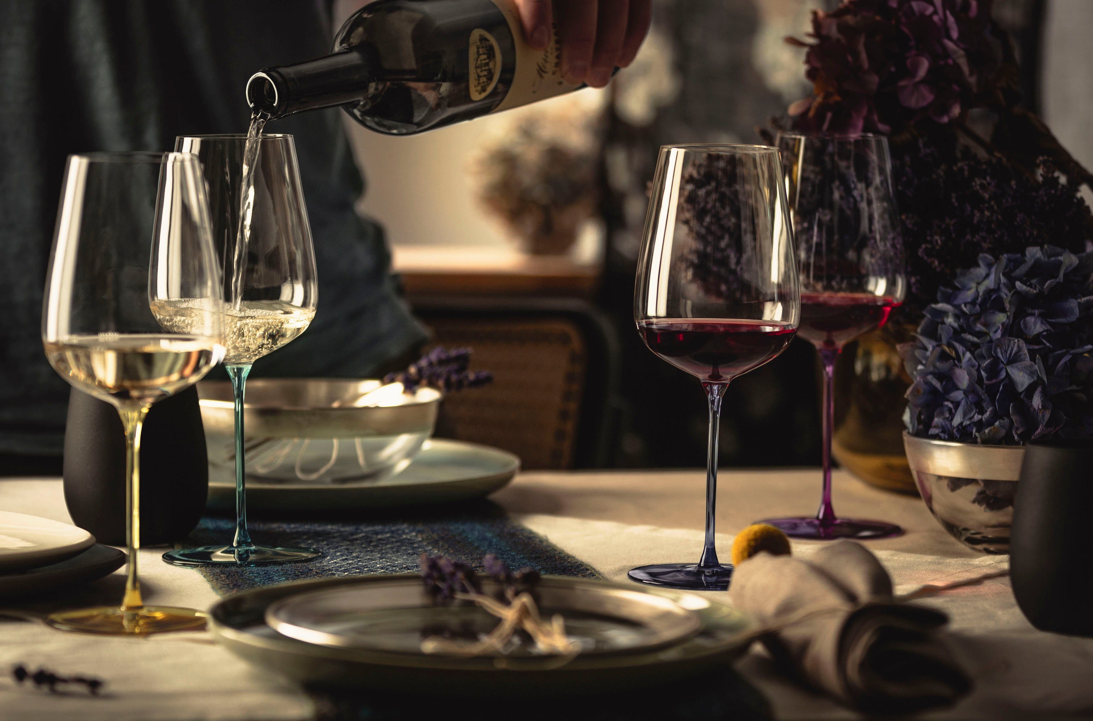 Eisch Germany Champagnerglas INSPIRE SENSISPLUS, 2-tlg., Kristallglas, die Veredelung der Stiele erfolgt in Handarbeit, 400 ml, 2-teilig