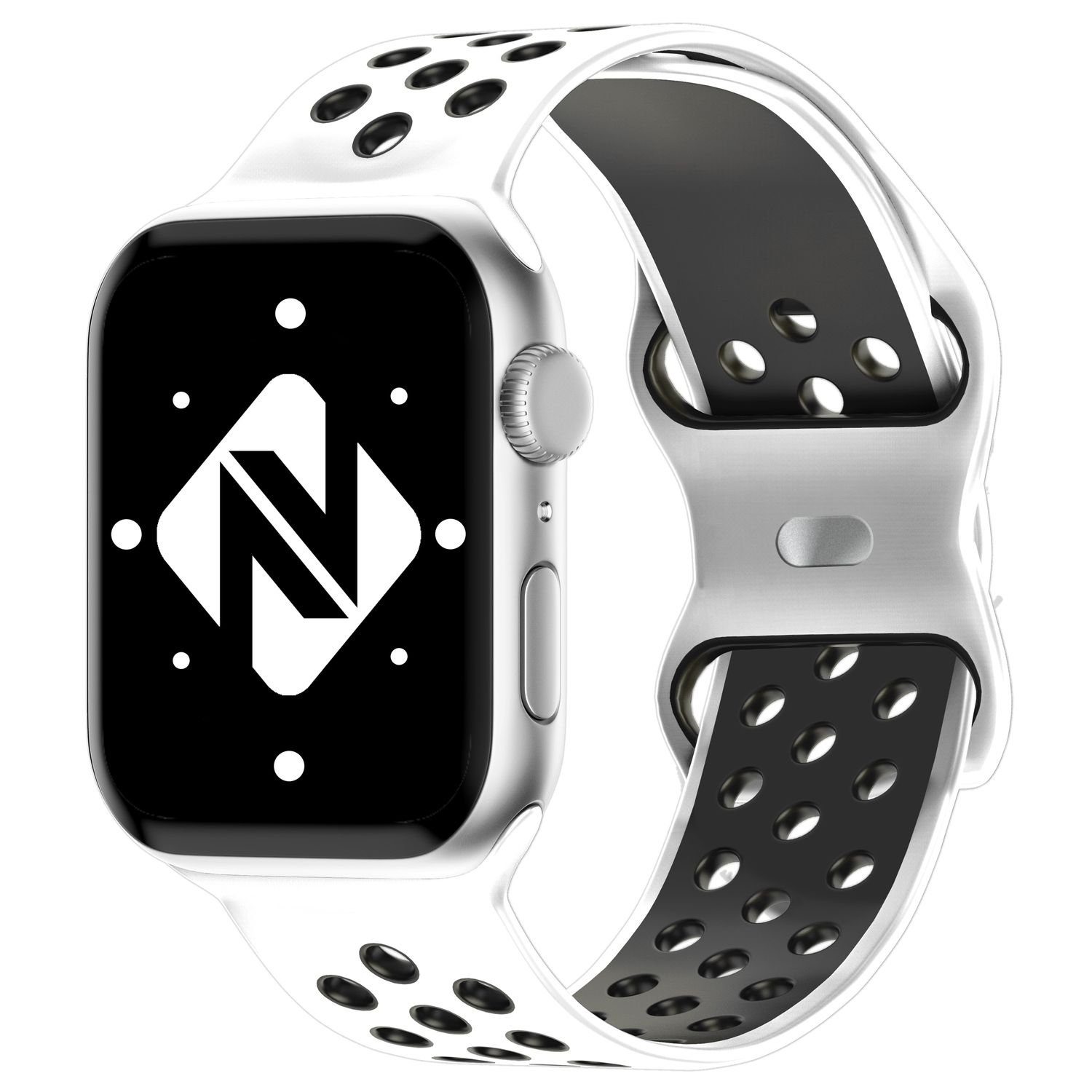 Nalia Smartwatch-Armband Apple Watch 38mm/40/41/42(Serie 10/11), Airflow Silikon Ersatzband / für Fitness Uhr / Atmungsaktive Löcher
