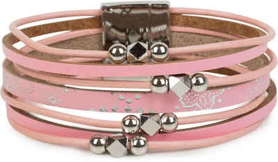 styleBREAKER Wickelarmband (1-tlg), Armband mit Perlen & Ornamente