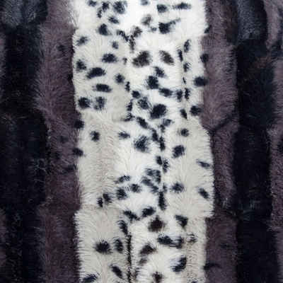 maDDma Stoff Teddystoff Tiermuster Baumwoll-Fleece ab 50x150cm, Luchs