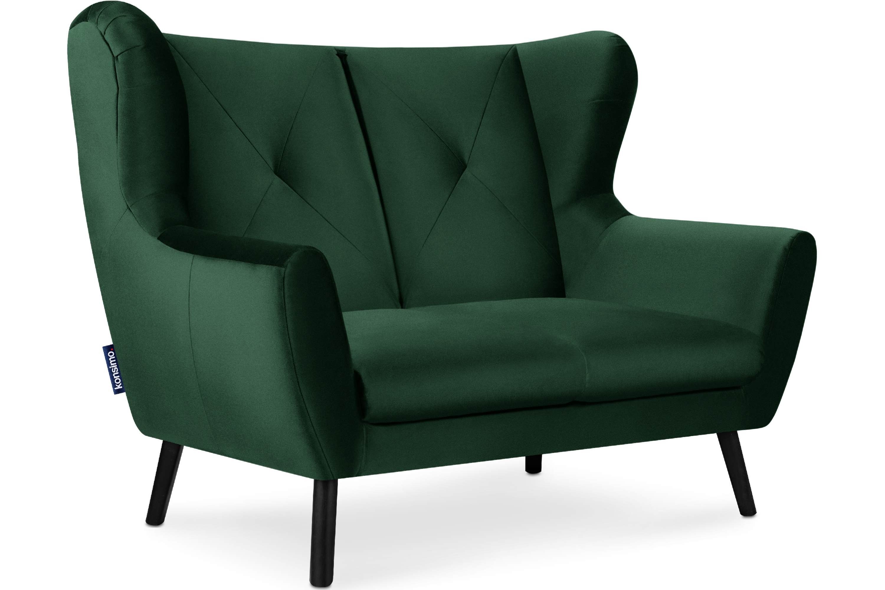 Sitz im Sofa Sitzer, 2 dunkelgrün dunkelgrün wasserabweisender | Oberstoff, bequemer MIRO Sofa Schaumstoff Konsimo