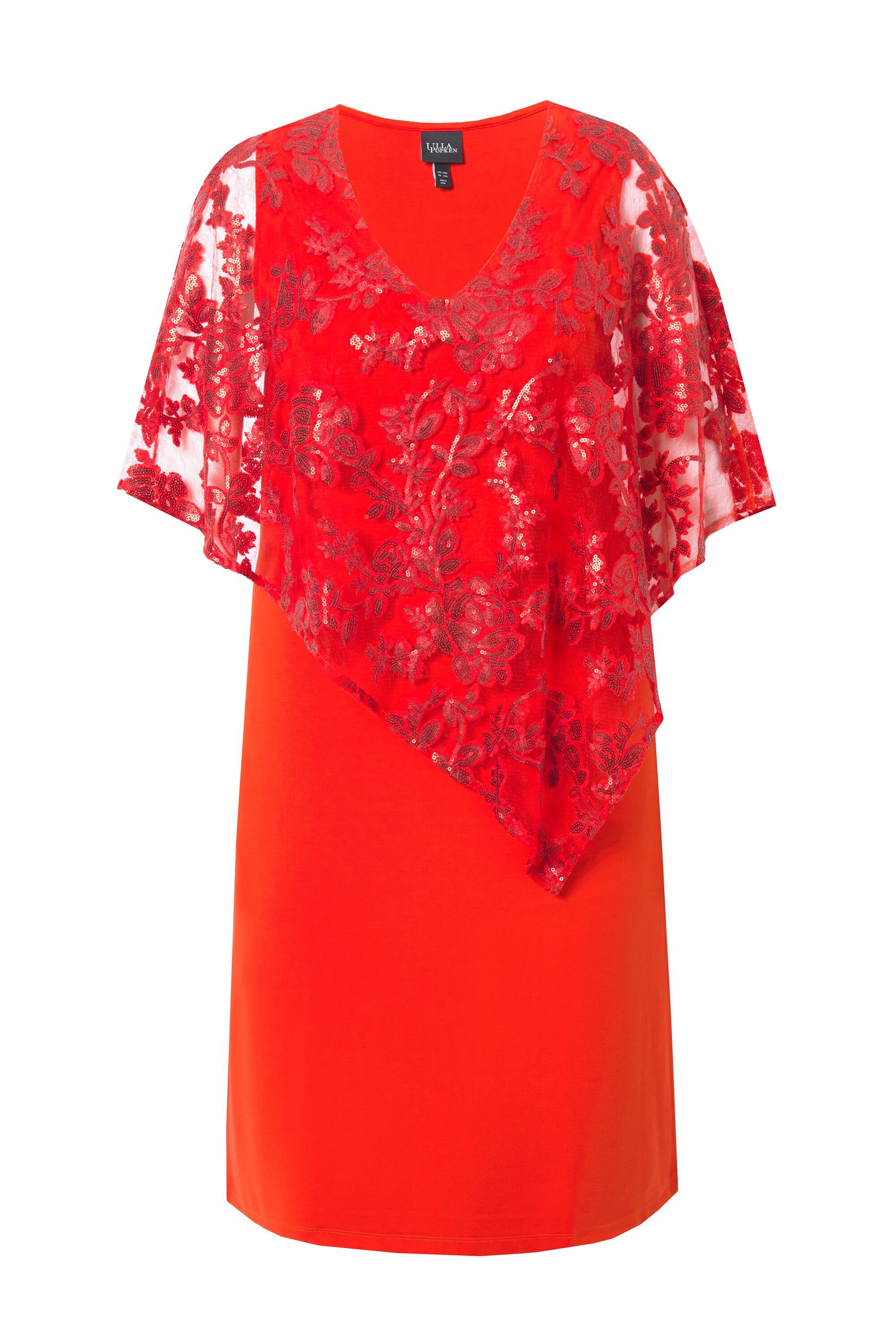 Ulla Popken Abendkleid Kleid Überwurf Pailletten günstig online kaufen