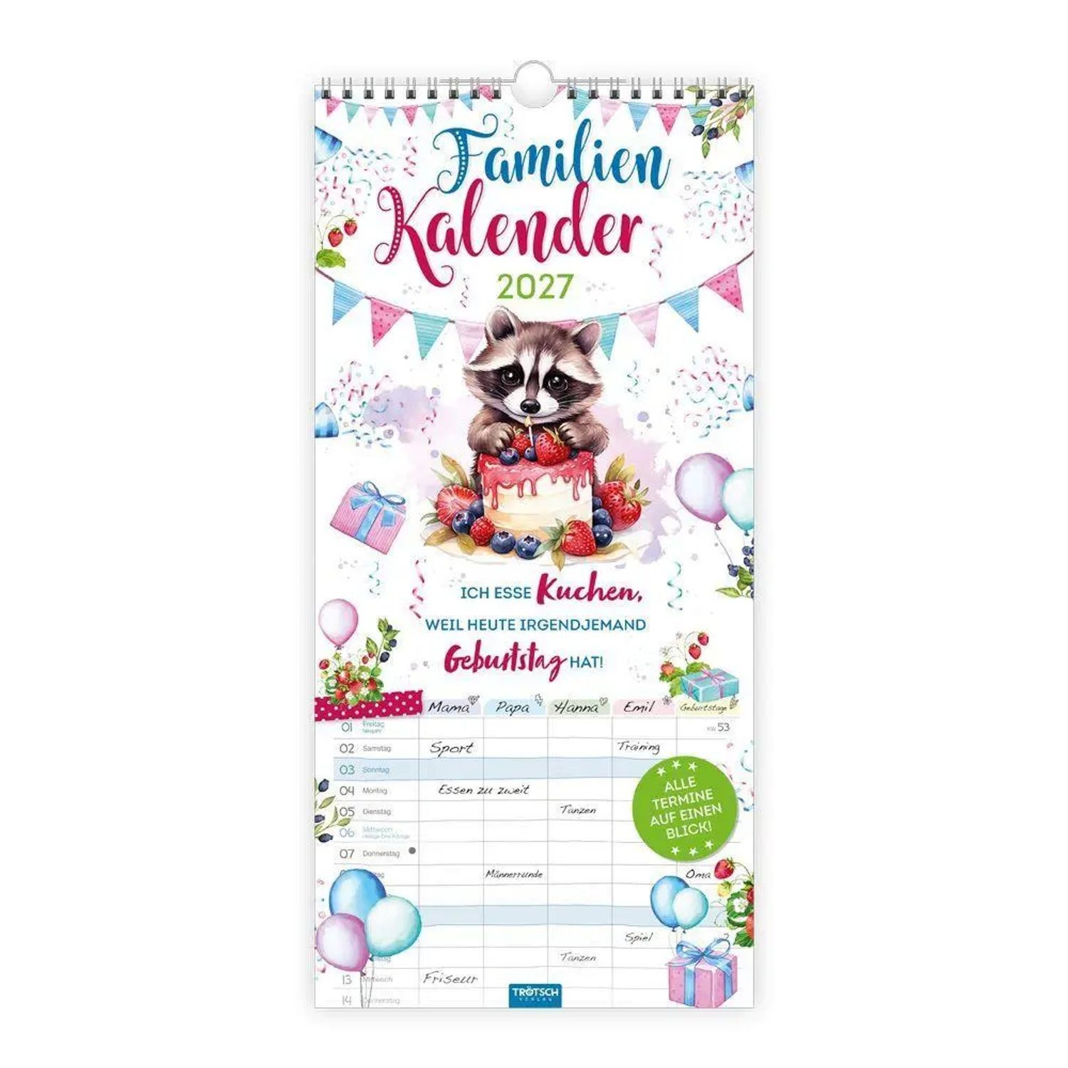 Trötsch Verlag Wandkalender TRÖTSCH - Familienkalender Spruchreif 2027