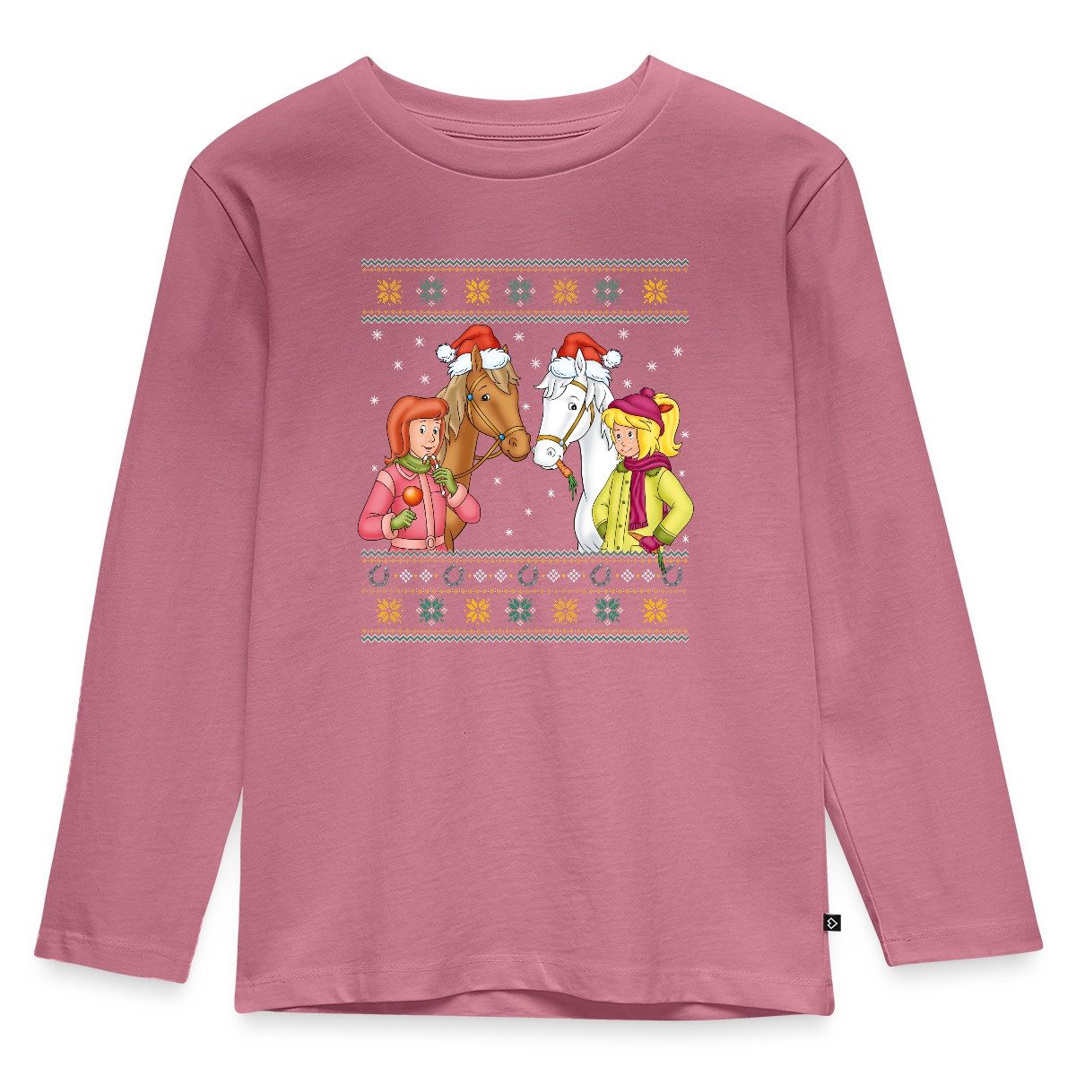 T-Shirt Bibi und Tina Amadeus Sabrina Weihnachts-Design Kinder Premium Langarm