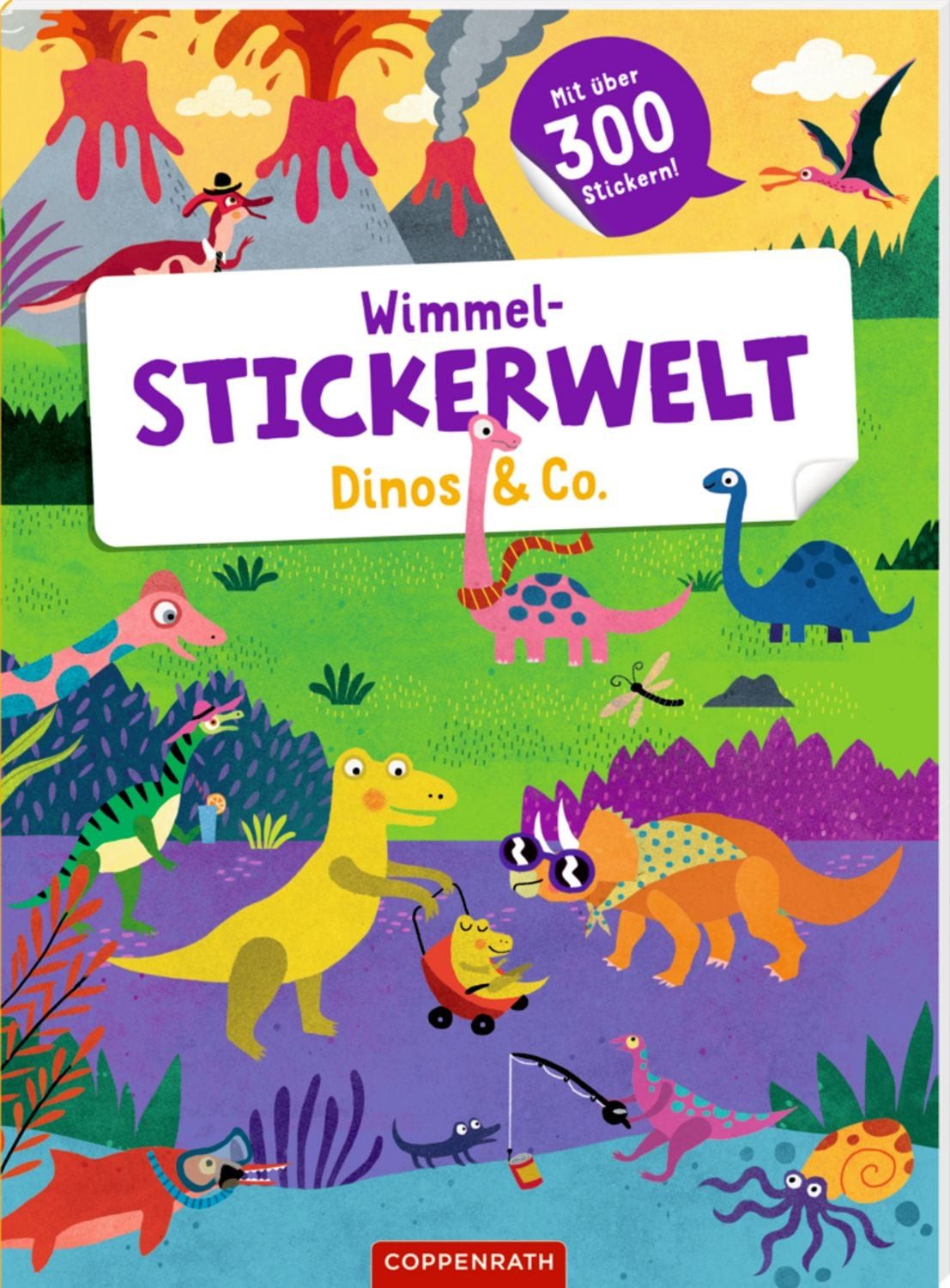 Wimmel-Stickerwelt: Dinos & Co. / Mariana Ruiz Johnson