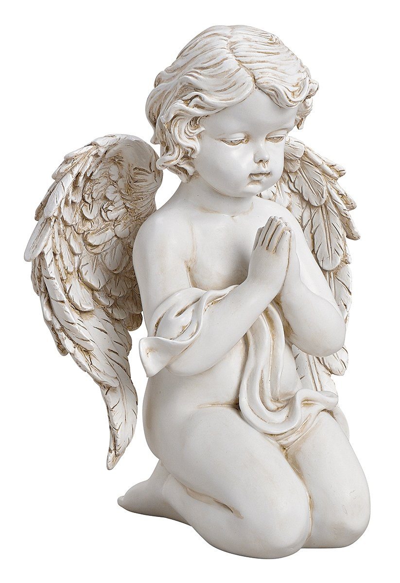 Dekofigur, NO Sammlerfigur, 27 cm, H Engelfigur, Skulptur, knieende Engelfigur Weihnachtsfigur NAME Betende, Dekofigur,