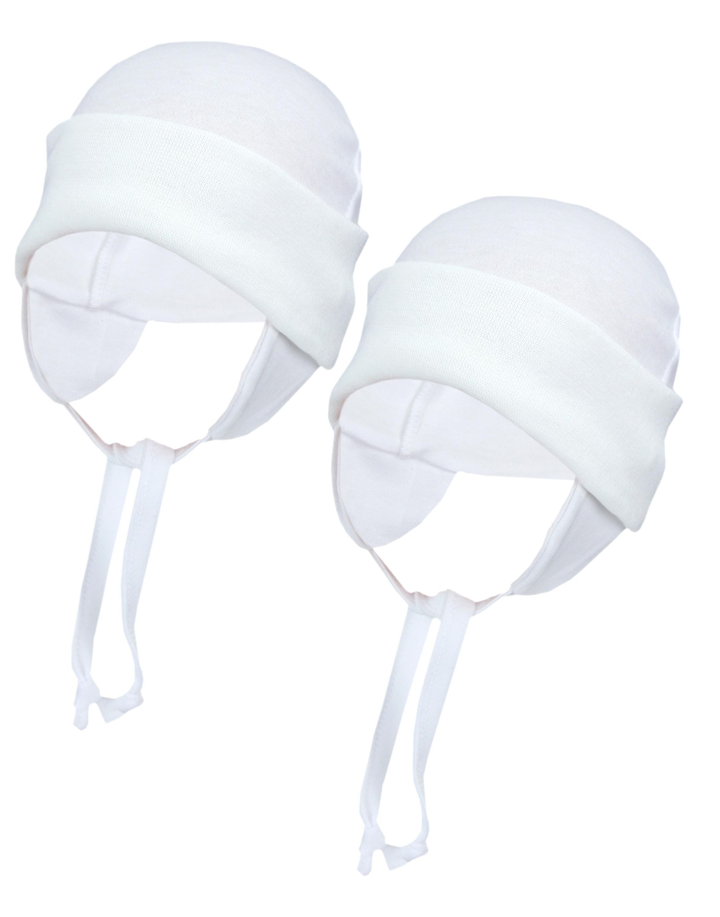 TupTam Erstlingsmütze TupTam Baby Erstlingsmütze mit Ohrenklappen 2er Pack