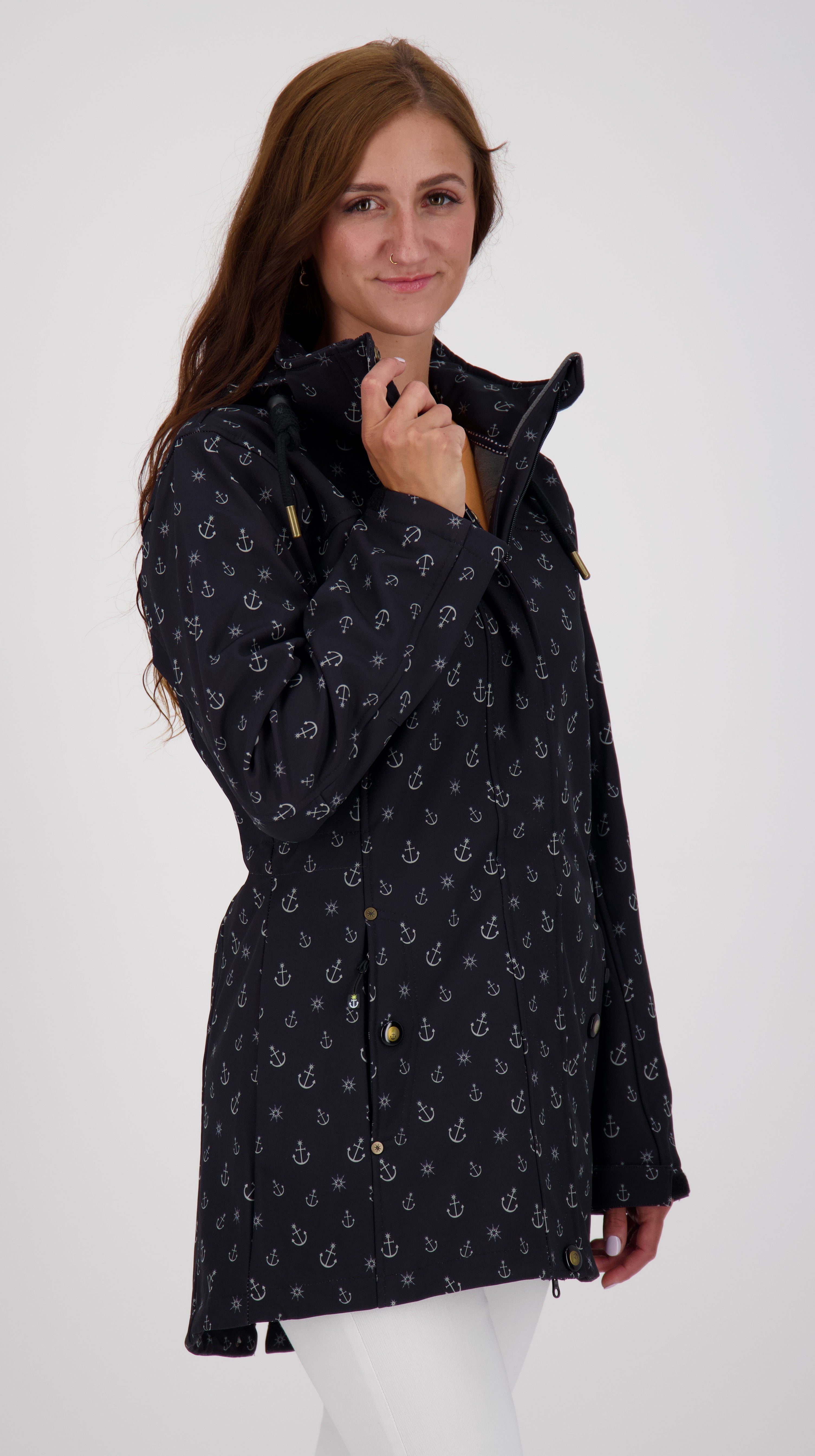 ankerglut Softshellmantel #ankerglutschein CS II WOMEN auch in Großen Größen erhältlich, mit abnehmbarer Kapuze