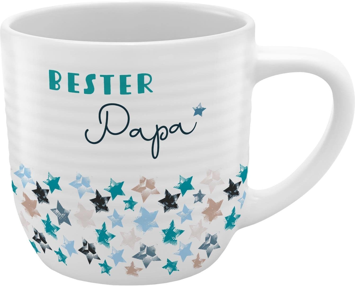 Sheepworld Tasse Tasse Kaffeetasse Teetasse 40cl Sheepworld GRUSS & CO Rillen Papa, Material: Steinzeug
