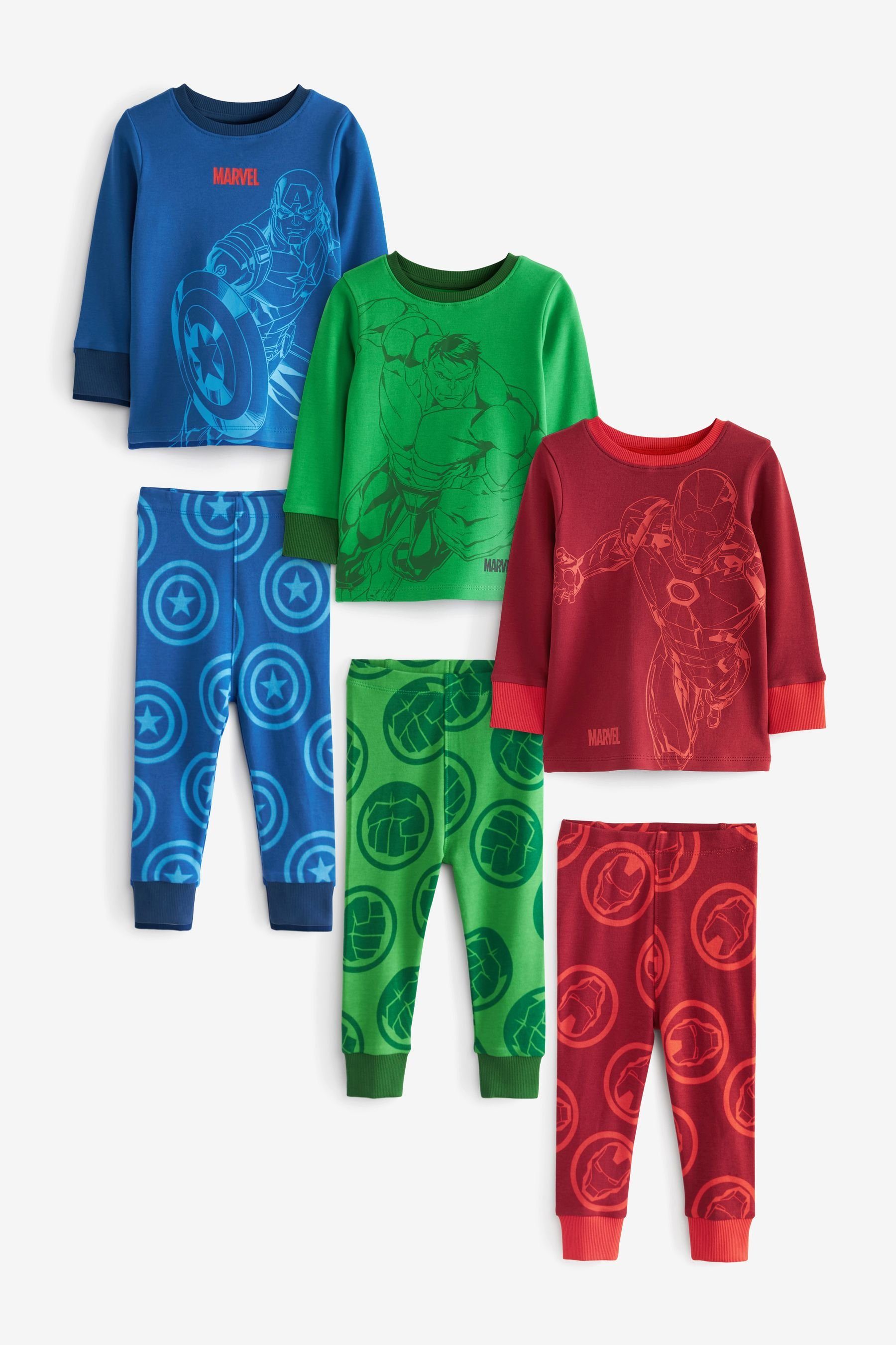 Pyjama 3er-Pack Snuggle Schlafanzüge