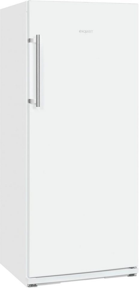exquisit Kühlschrank GKS29-V-H-280F weiss, 145,5 cm hoch, 60 cm breit,  Drahtabstellregale - mit Kippschutz, verstellbar für variable Nutzung
