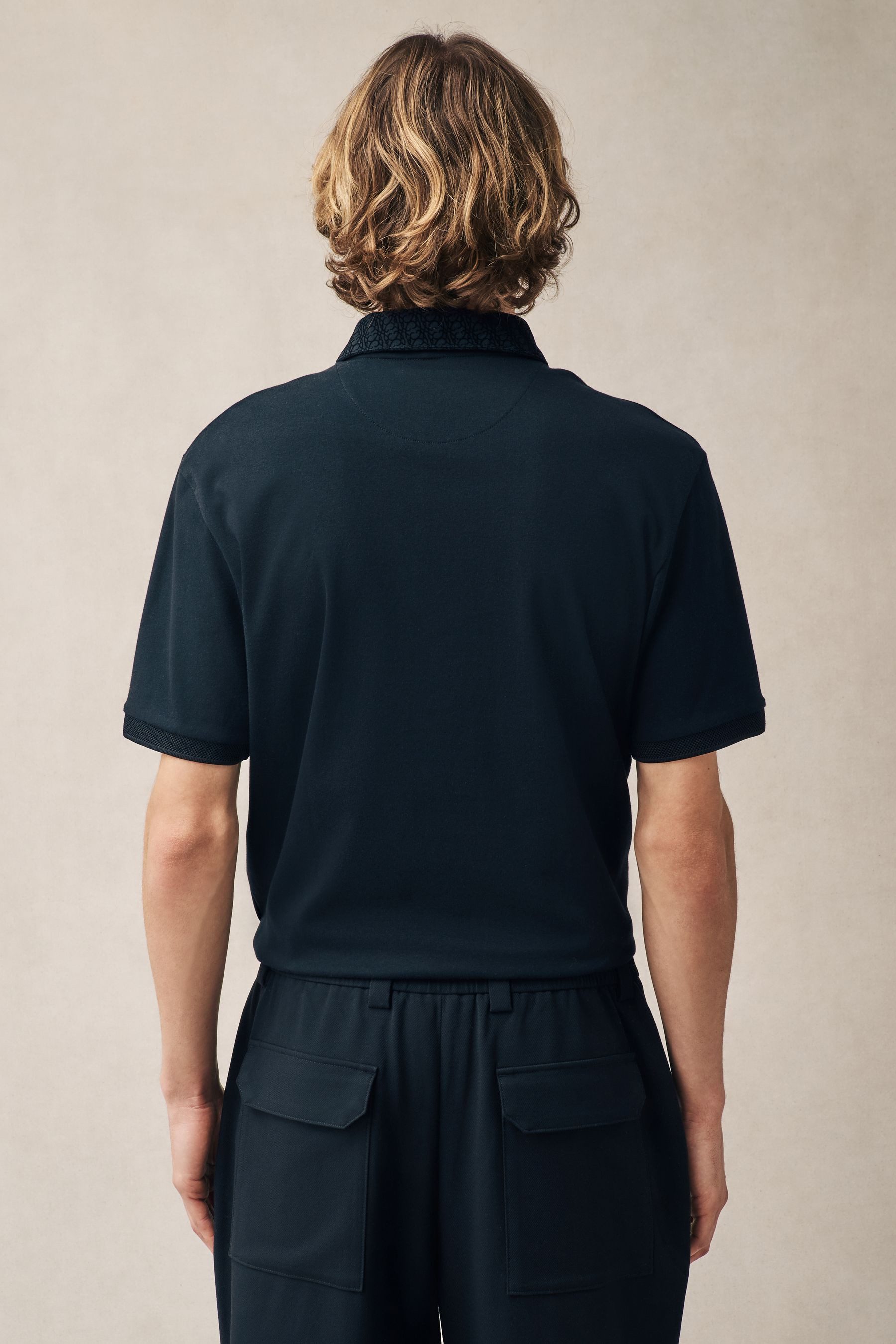 Next Poloshirt Beflocktes Polohemd mit 1/4-Reißverschluss günstig online kaufen