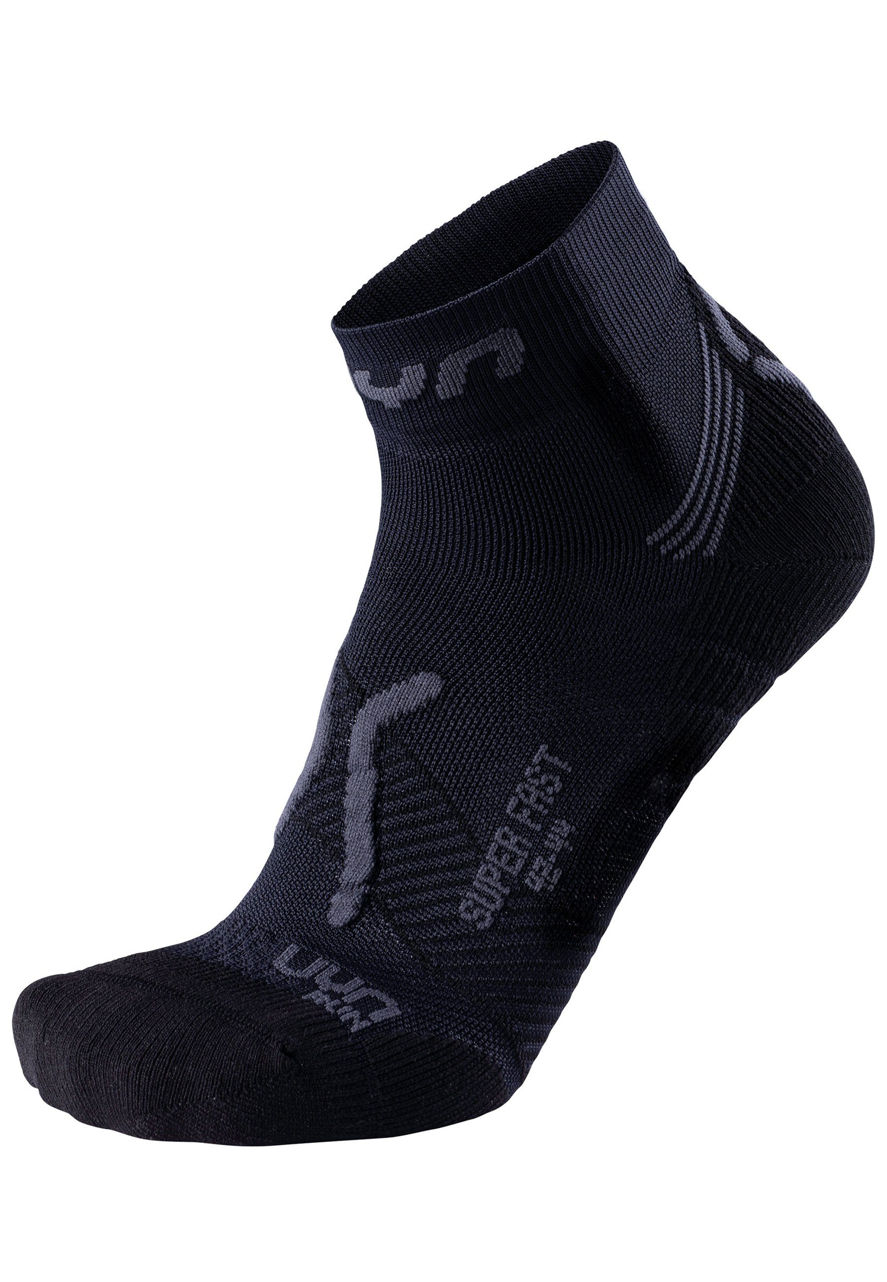 UYN schwarz Super (1-Paar) Run Fast Socken