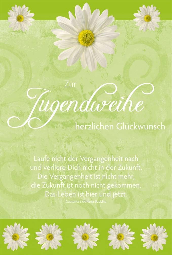 Grußkarten Jugendweihe - Glückwunschkarte im Format 11,5 x 17 cm mit