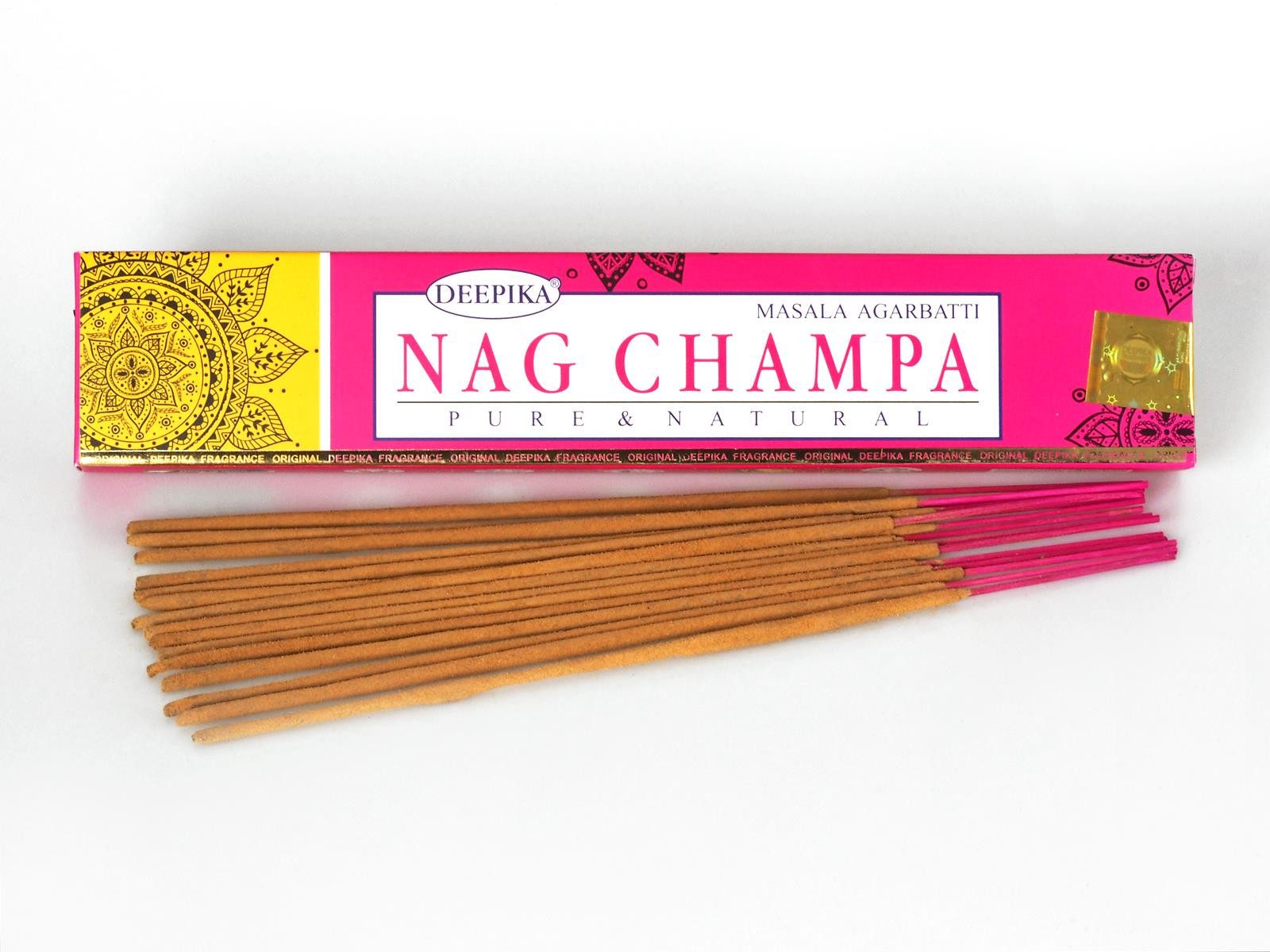 Hathi Räucherstäbchen NAG CHAMPA Räucherstäbchen 15 g, DEEPIKA Pure & Natural Masala