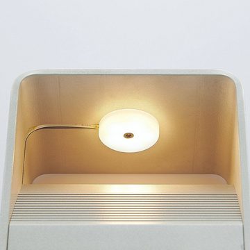 Lindby LED Wandleuchte Lonisa, LED-Leuchtmittel fest verbaut, warmweiß, Modern, Metall, nickel satiniert, inkl. Leuchtmittel, Wandstrahler