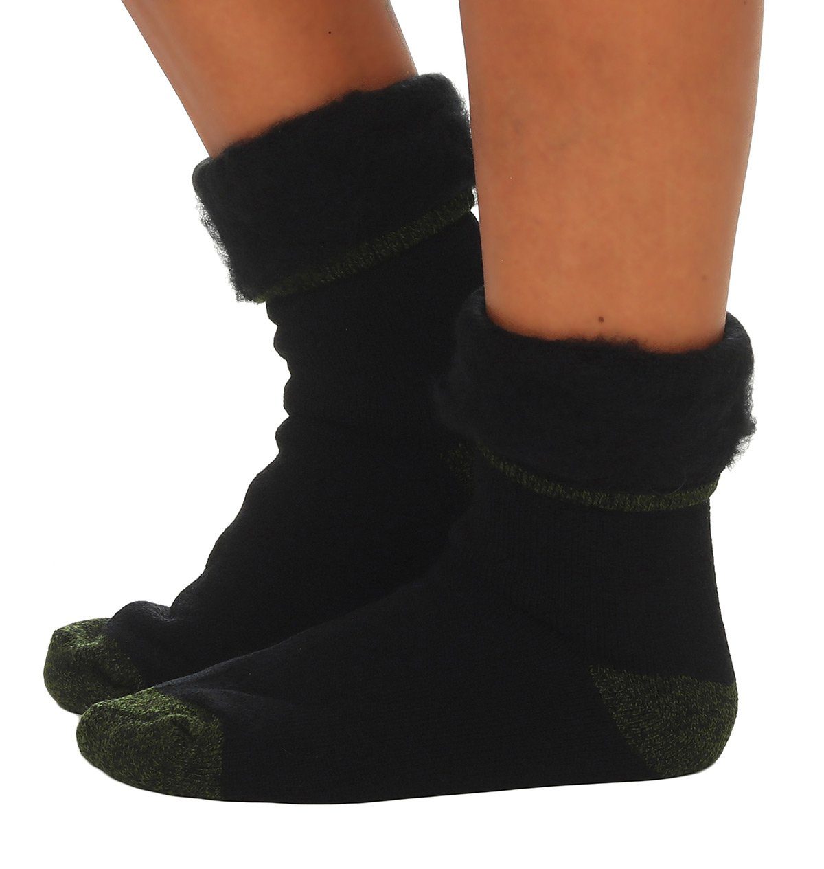 CLEO STYLE Thermosocken Thermo Socken 23 Schwarz / Tarn 43-46