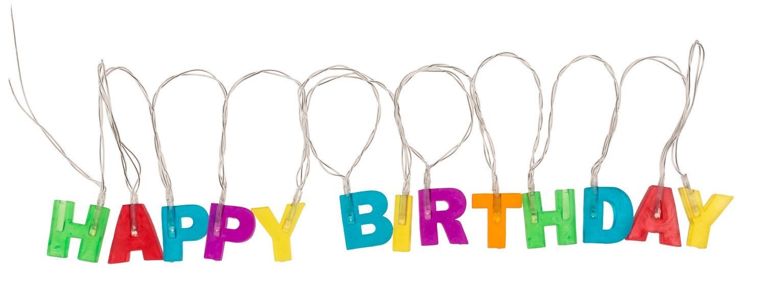 Out of the Blue Lichterkette Happy Birthday Lichterkette Geburtstagsdeko günstig online kaufen