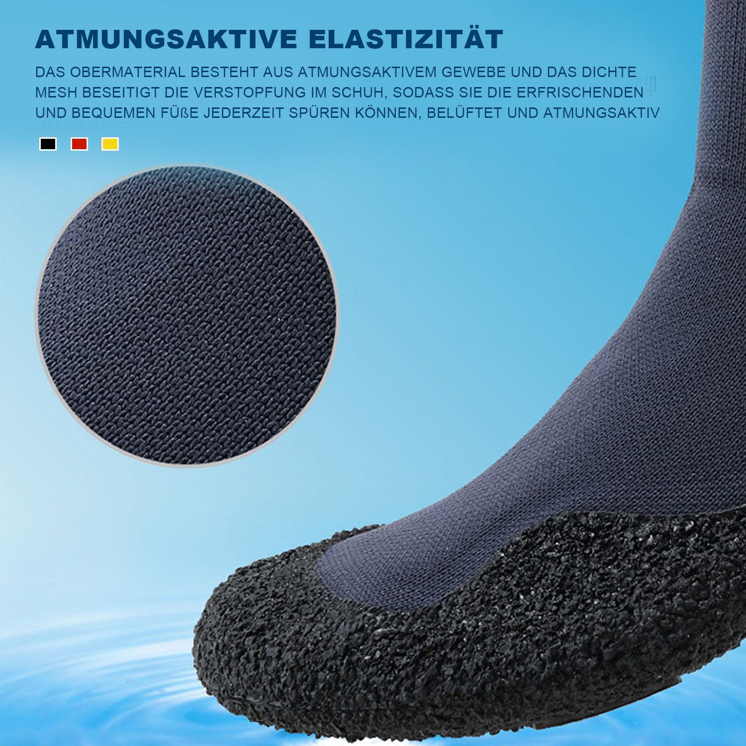 dunkelgrau Minimalschuhe und Rutschfest leicht MAGICSHE Barfußschuh maschinenwaschbar Sockenschuhe Bequem und