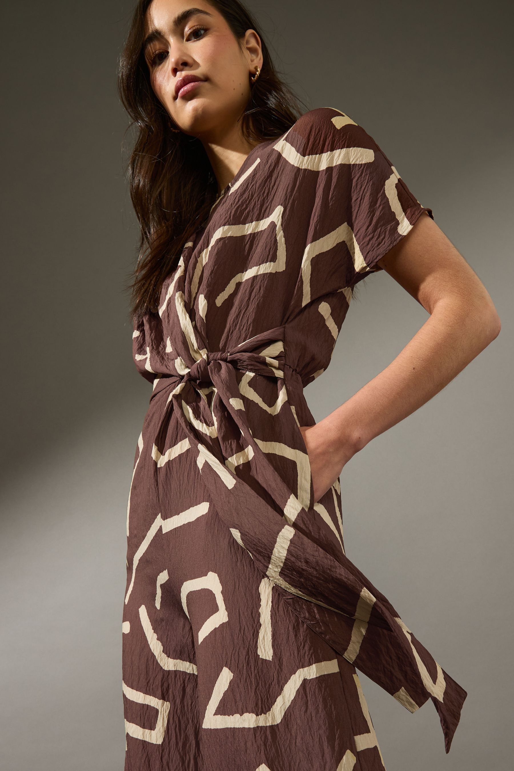 Next Jumpsuit Jumpsuit mit Bindegürtel (1-tlg)