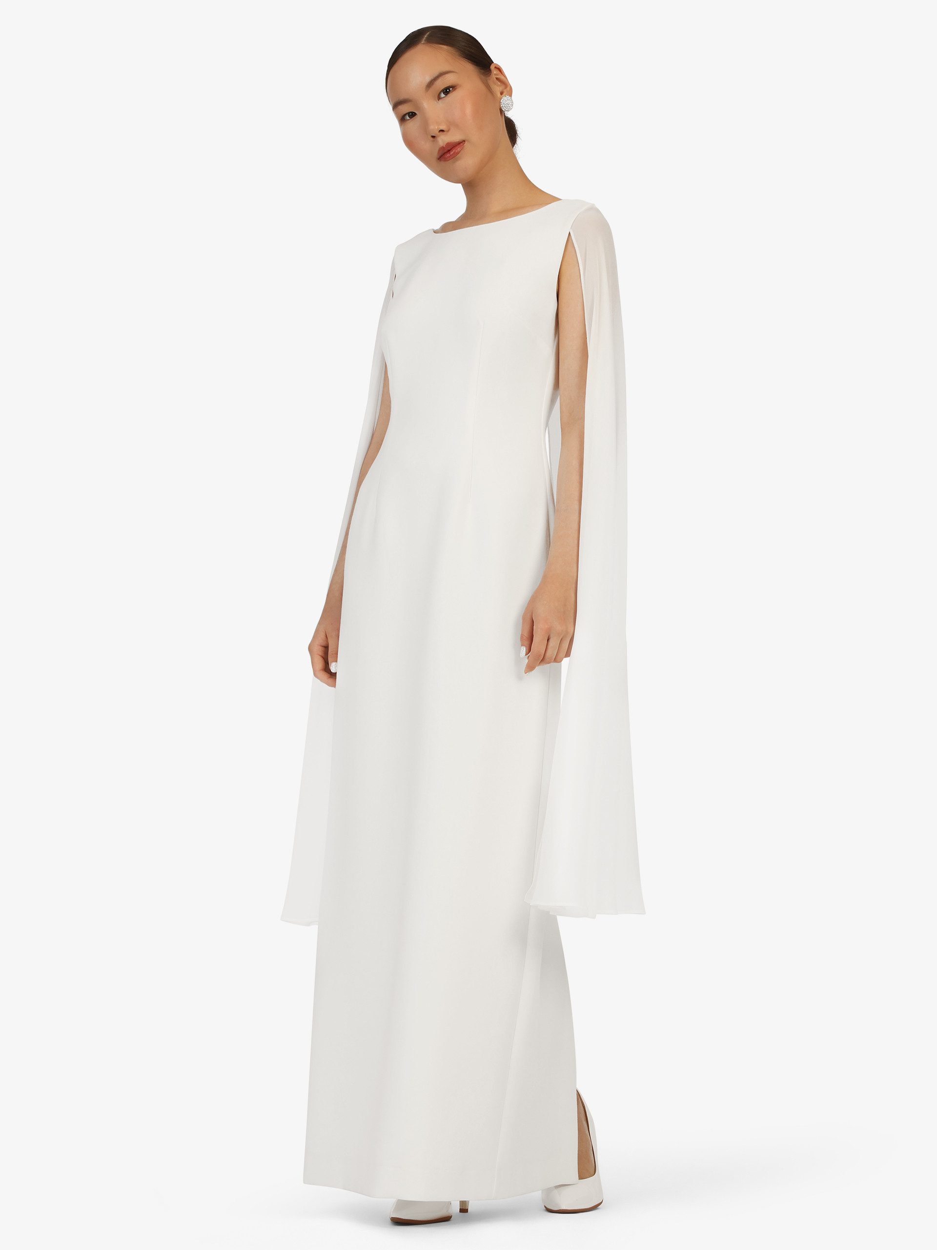 Kraimod Abendkleid mit Cape und Schlitz