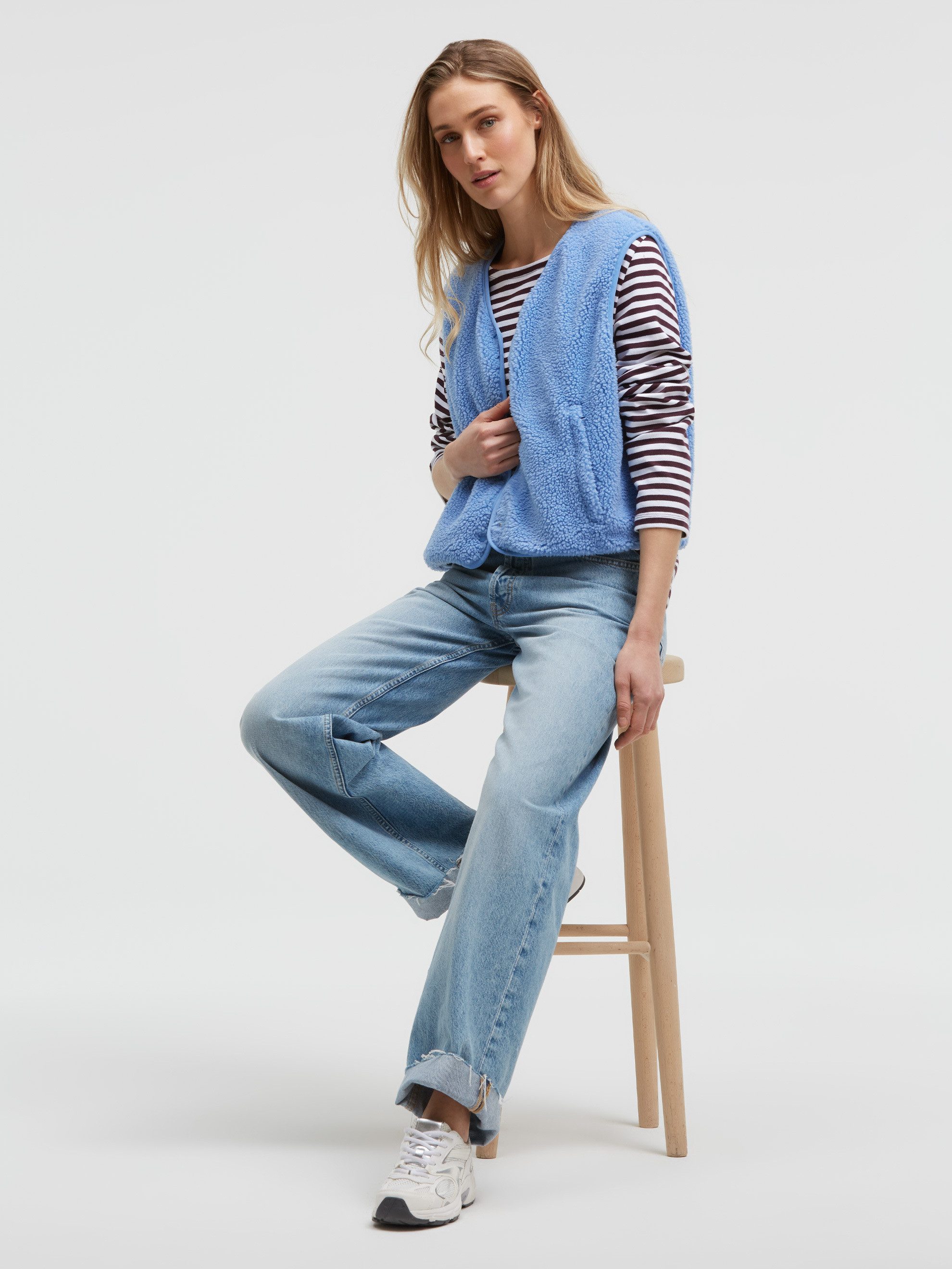 SENSES.THE LABEL Fleeceweste mit Druckknopfleiste – Bild 3 von 5