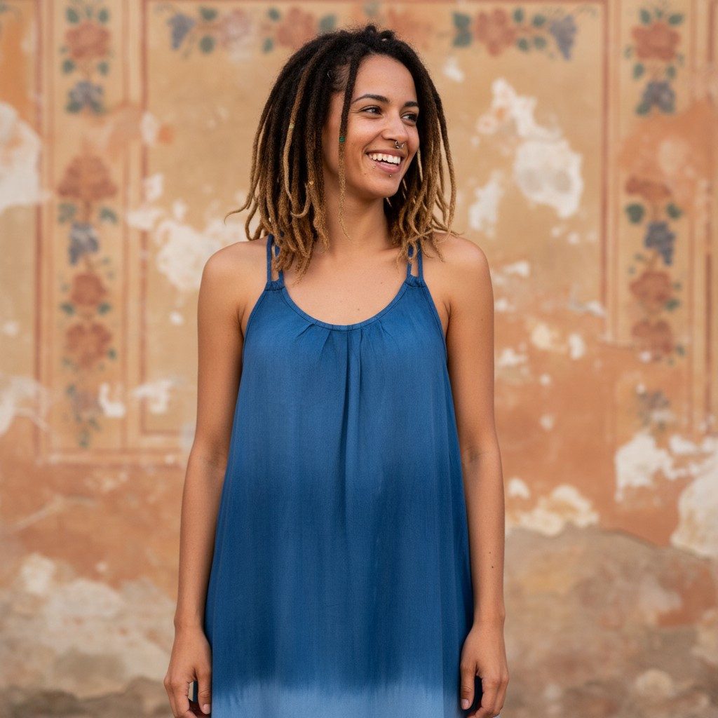 Guru-Shop Midikleid Schmales Batikkleid, Strandkleid, Sommerkleid -.. alter günstig online kaufen