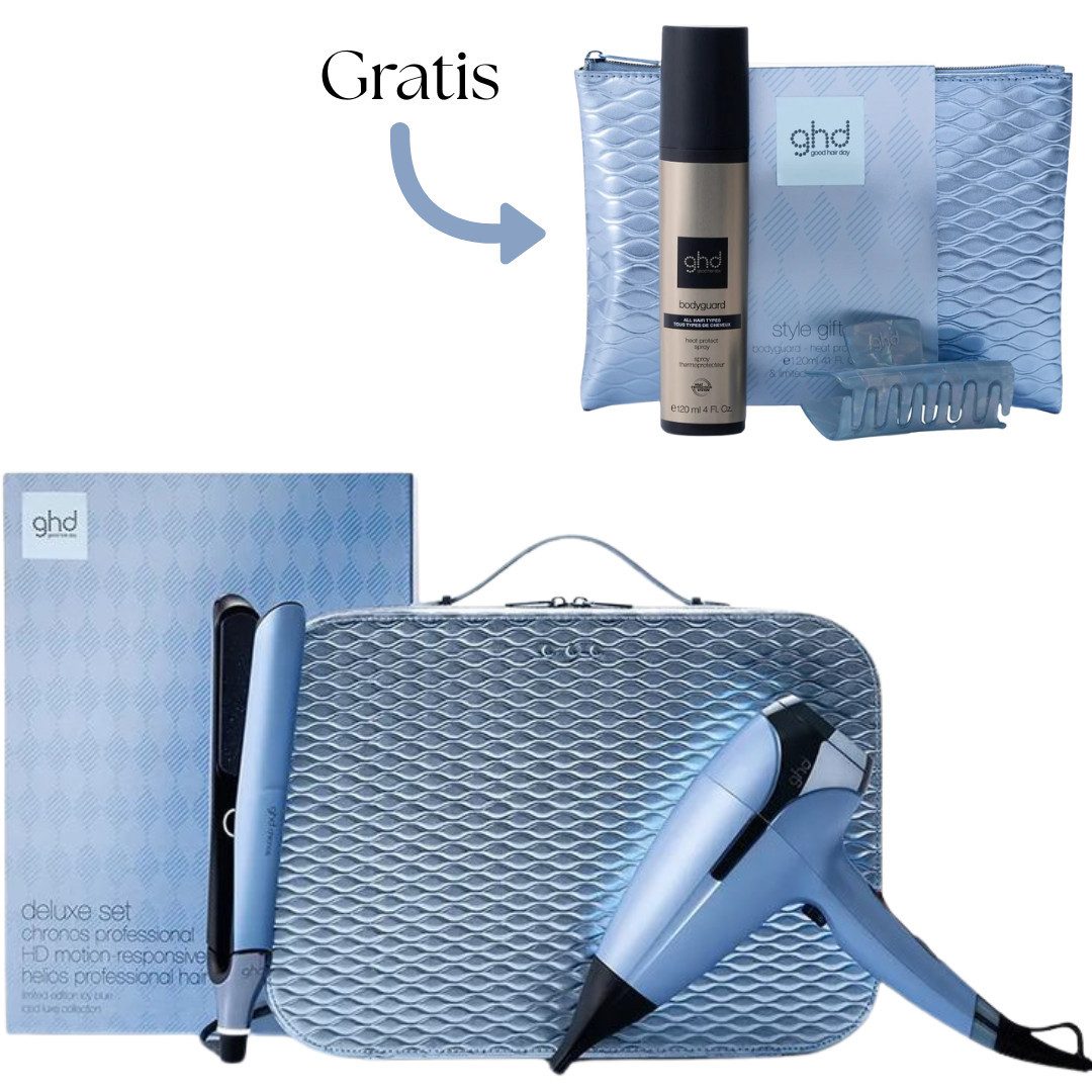 GHD Выпрямитель для волос deluxe Set Limited Edition Icy Blue mit gratis Gift Set