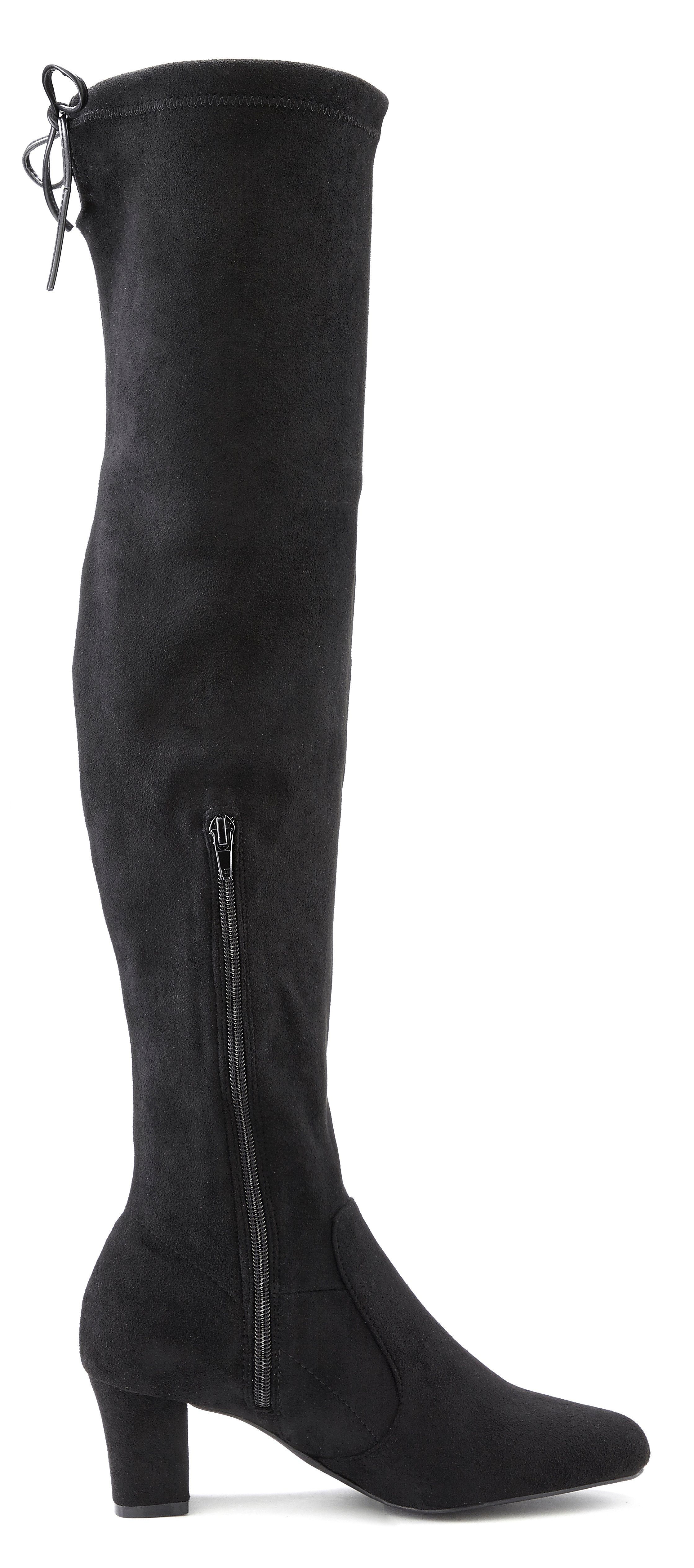 LASCANA Overkneestiefel, Slouchy Boots,Langschaft Stiefel,Schlupf-Boot, wei günstig online kaufen