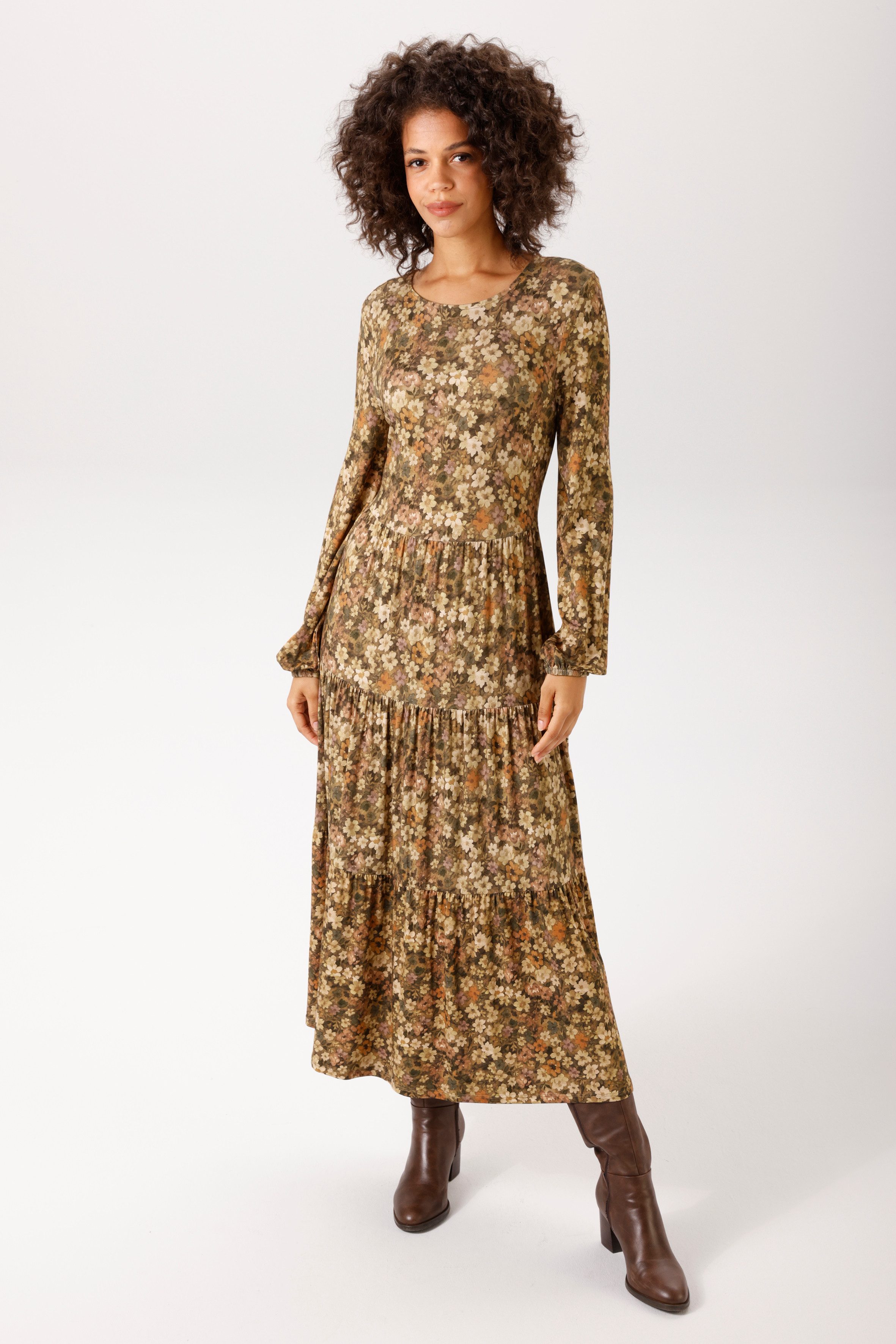 Aniston CASUAL Midikleid - allover mit kleinen Blüten bedruckt - NEUE KOLLEKTION