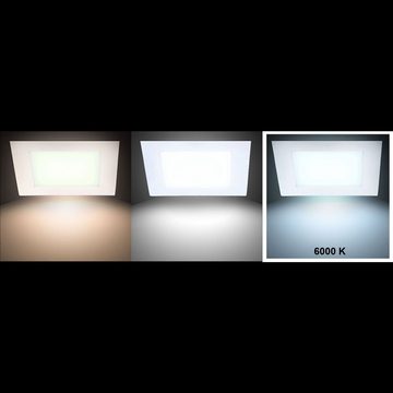 etc-shop LED Panel, LED-Leuchtmittel fest verbaut, Kaltweiß, 2er Set LED Decken Einbau Panel Strahler Raster Wand Leuchten Ess