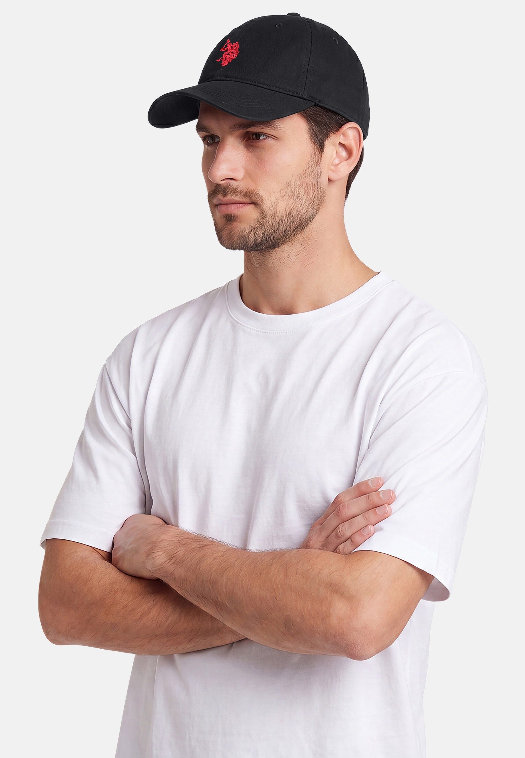 U.S. Polo Assn. Baseball Cap Baseball Cap USHenryy – Unisex Cap mit weicher Frontpartie 100 % Baumwolle mit kontrastfarbener Logo-Stickerei