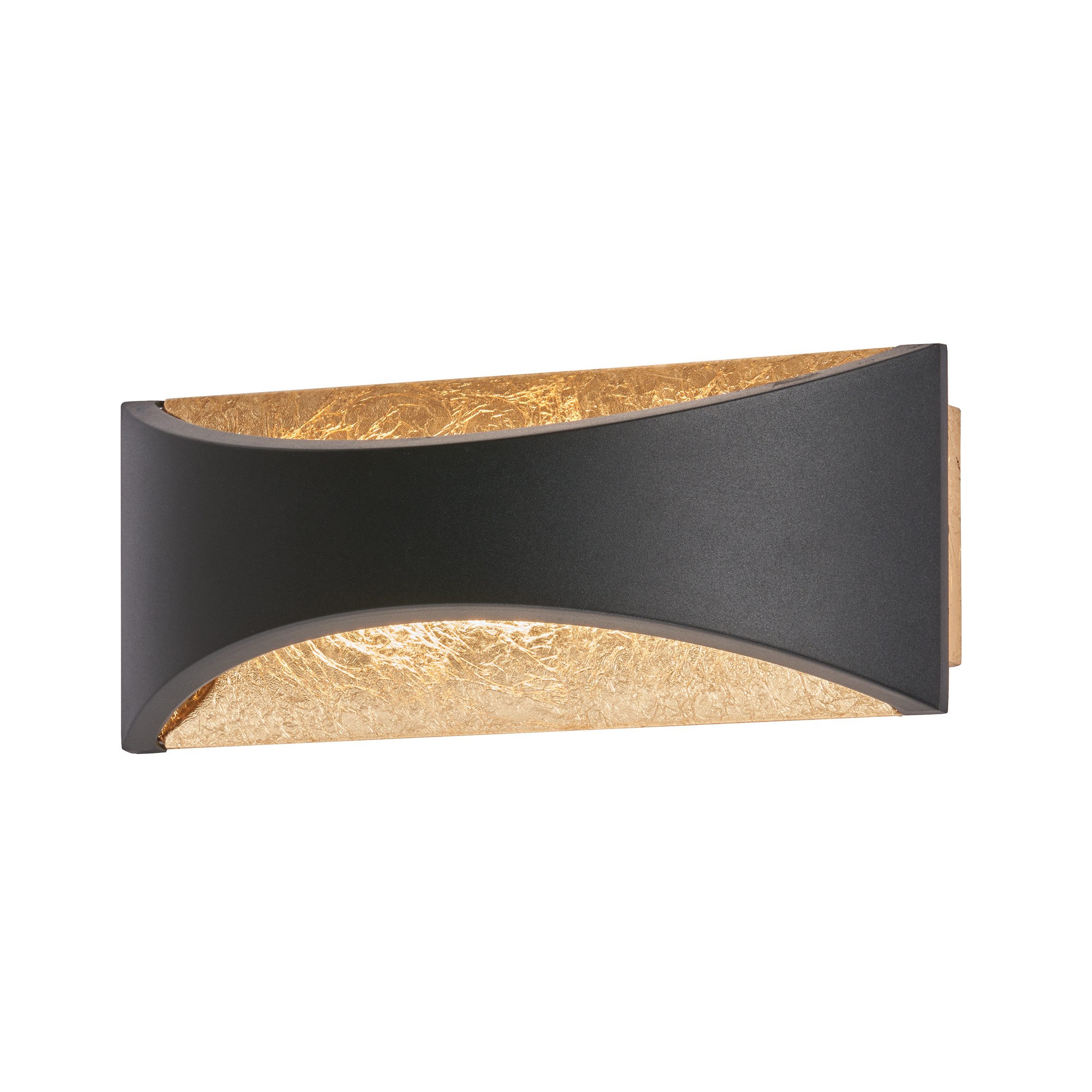 FISCHER & HONSEL Wandleuchte FISCHER & HONSEL Wandleuchte RIO H 9 cm schwarz Wandlampe, Warmweiß