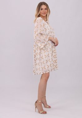 YC Fashion & Style Minikleid Sommerkleid mit Goldschimmer – Elegantes Partykleid aus 100% Baumwolle Boho, in Unifarbe, bequem zu tragen