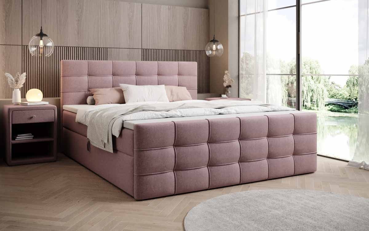 Luxusbetten24 Boxspringbett Luxor in Stoff, mit Stauraum – Bild 2 von 3