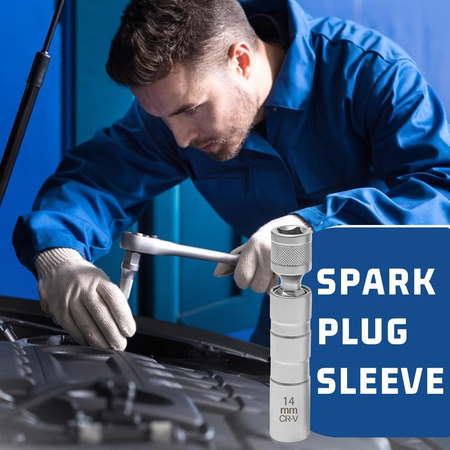 LuxusKollektion Bit- und Steckschlüsselset Zündkerzenschlüssel Magnet Universal Satz 14mm