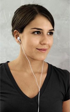 Thomson In Ear Kopfhörer mit Kabel und Geräuschunterdrückung, Mikrofon, Weiß In-Ear-Kopfhörer (Geräuschisolierung, Headset, Telefonfunktion, Rufannahmetaste)