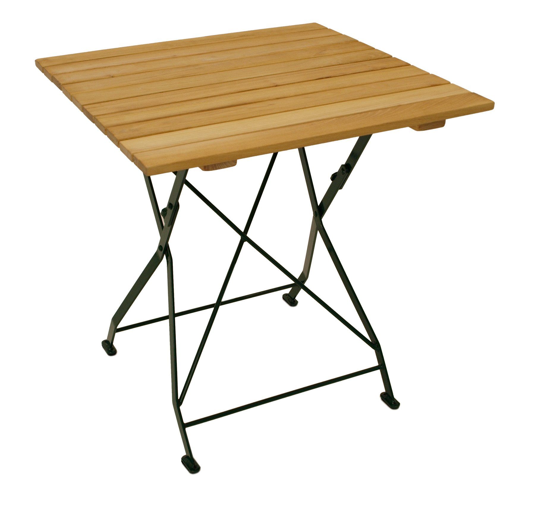 DEGAMO Gartentisch BAD TÖLZ (1-St), Gestell Flachstahl grün pulverbeschichtet, Belattung Robinie, klappbar