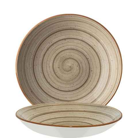 Bonna Suppenteller Bonna Terrain Bloom Sand 6x Suppenteller Pastateller Speiseteller 25cm