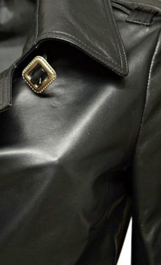 Zimmert Leather Ledermantel Claudine Trenchcoat, makelloses Leder in Schwarz