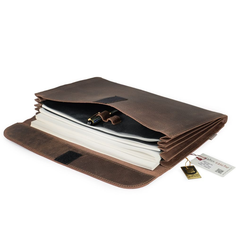 Jahn-Tasche Aktenmappe Dokumentenmappe Dokumententasche Leder Braun, Jahn-Tasche 1042-n